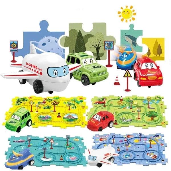 Carrinho com Trilha Quebra-Cabeça Educativa RailCar - Frete Grátis e 21% OFF