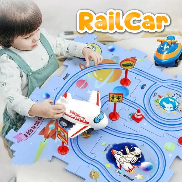 Carrinho com Trilha Quebra-Cabeça Educativa RailCar - Frete Grátis e 21% OFF